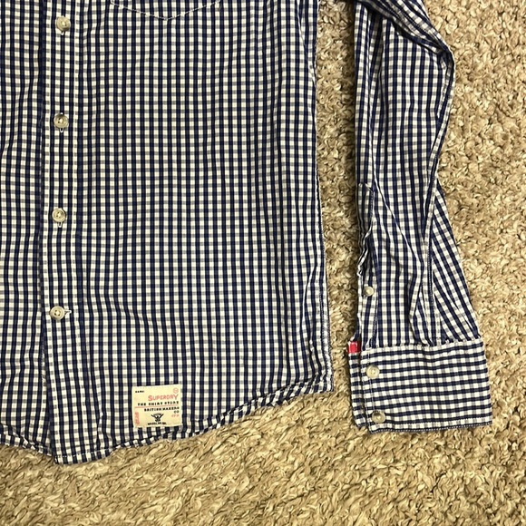 Superdry blue checkered button down - Picture 3 of 6